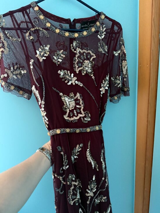 Needle & Thread Dresses & Skirts - Needle & Thread Embellished Burgundy Dress
